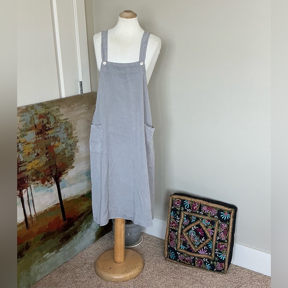 TEA N ROSE - Grey Dress Overalls